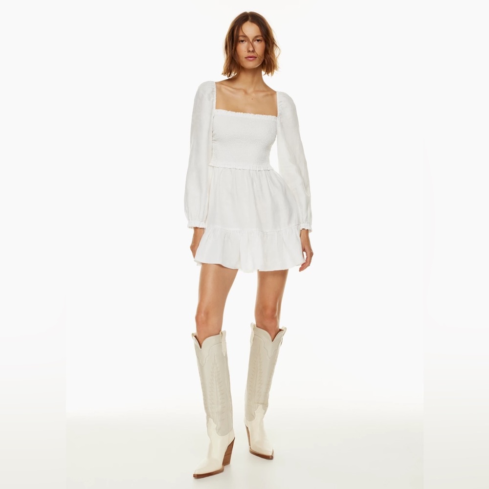 Aritzia Pink Smocked Mini Dress - Picture 9 of 11